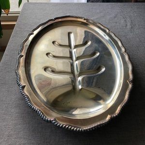 Staffordshire Silver Platter With Tree and Well